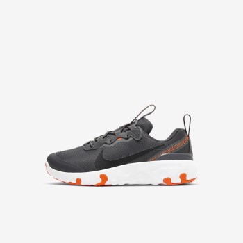 Nike Renew Element 55 - Fiatalabb Gyerek Utcai Cipő - Szürke/Narancssárga/Fehér/Fekete